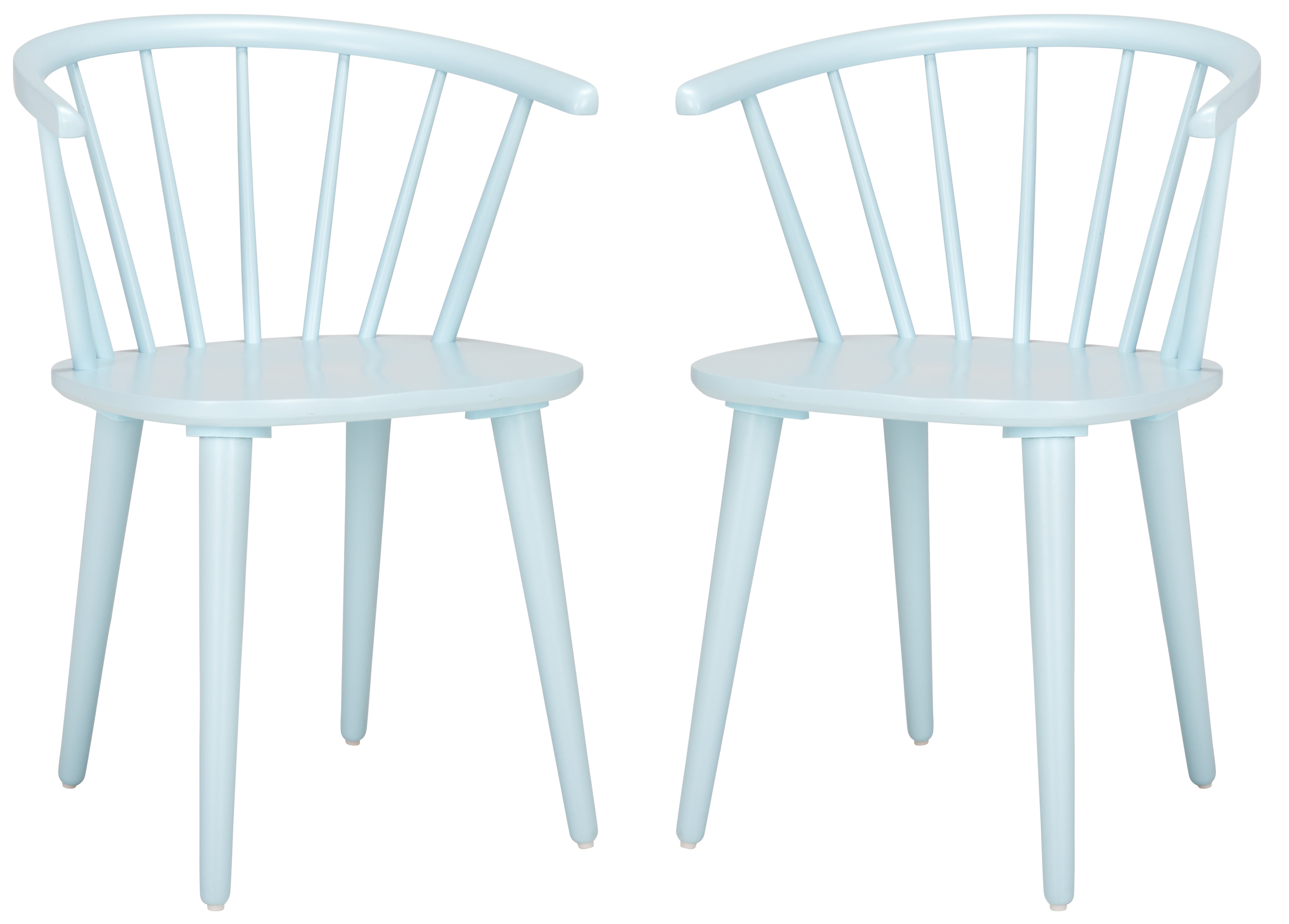 Safavieh Blanchard 18''H Curved Spindle Side Chair (Set of 2), AMH8512 - Pale Blue