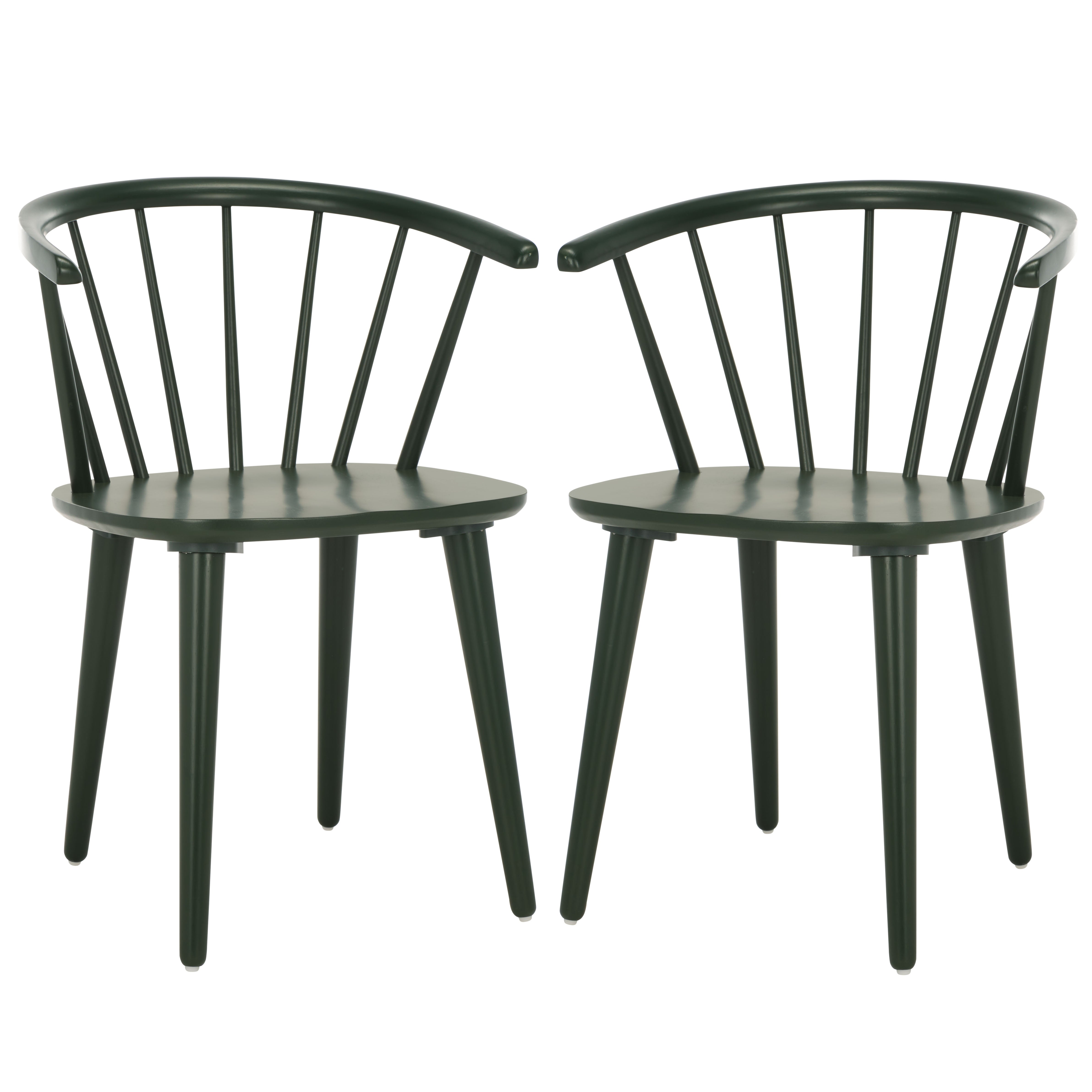 Safavieh Burris 17''H Spindle Side Chair (Set of 2), AMH8511 - Garden Green