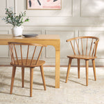 Safavieh Blanchard 18''H Curved Spindle Side Chair (Set of 2), AMH8512 - Honey