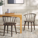 Safavieh Blanchard 18''H Curved Spindle Side Chair (Set of 2), AMH8512 - Natural/Grey