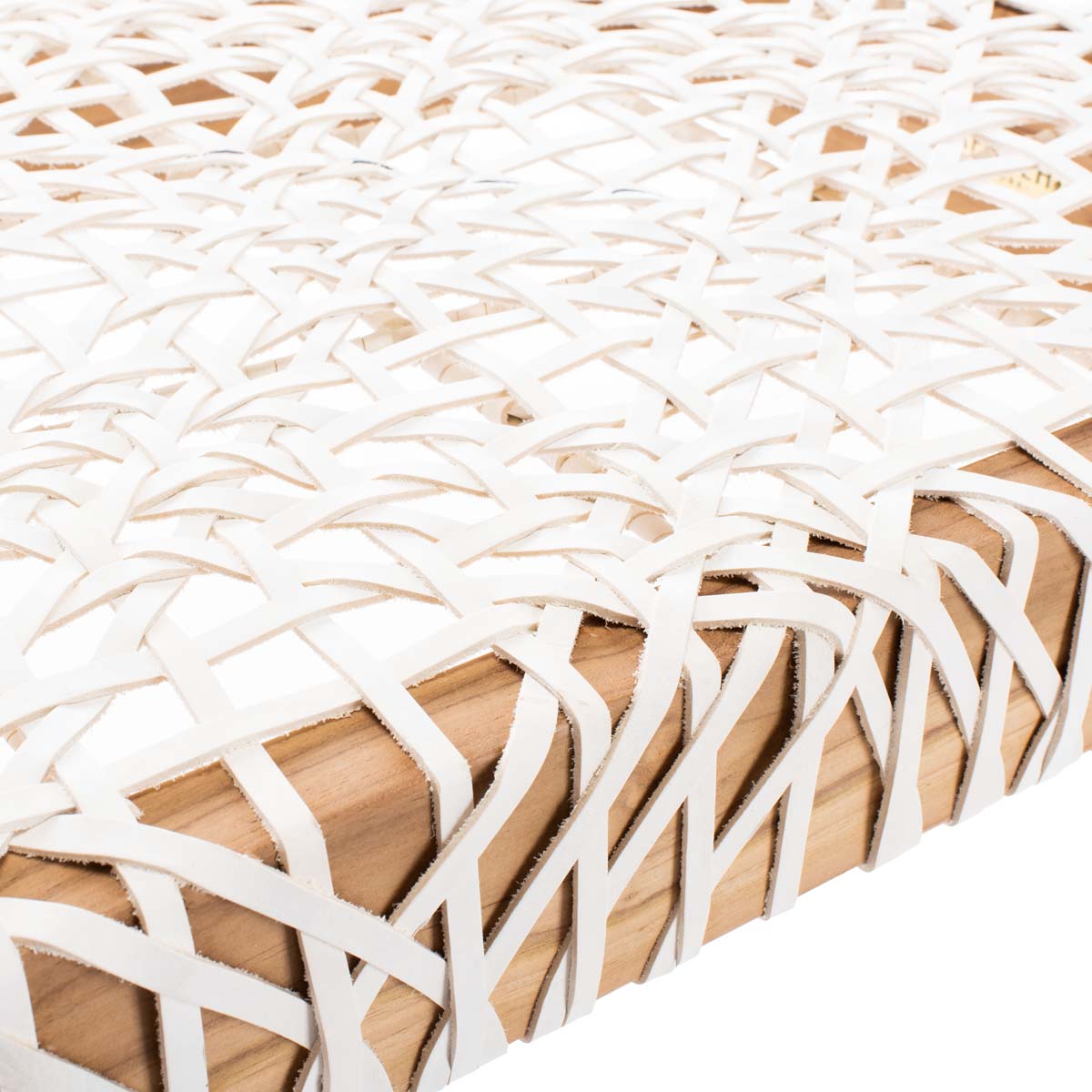 Light Oak / Off White Cowhide Leather - Light Oak / Off White Cowhide Leather