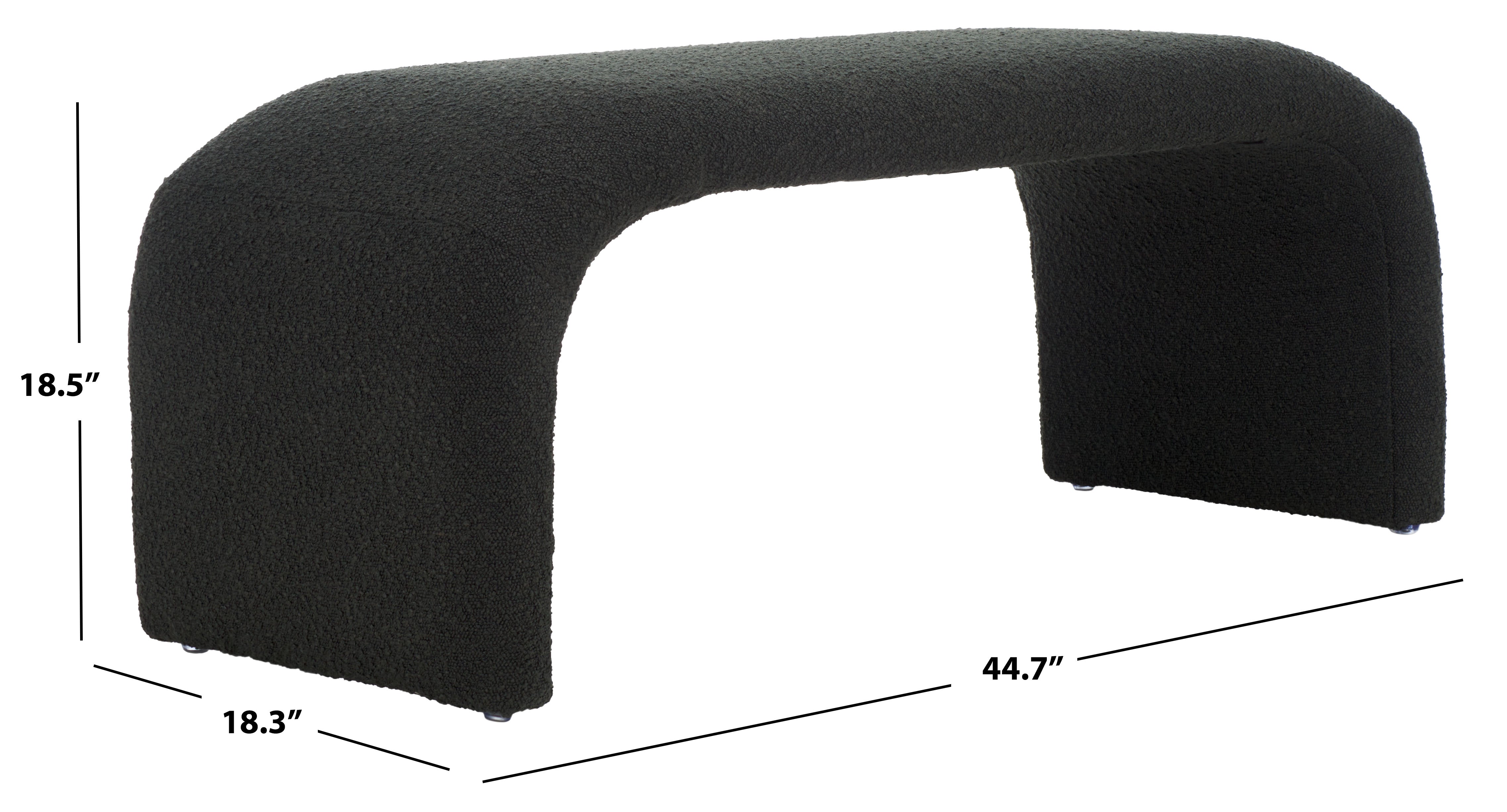 Safavieh Tenko Bench , BCH1300 - Black Boucle