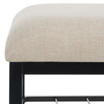 Safavieh Milligan Open Shelf Bench W/ Cushion, BCH5003 - Cream / Black  