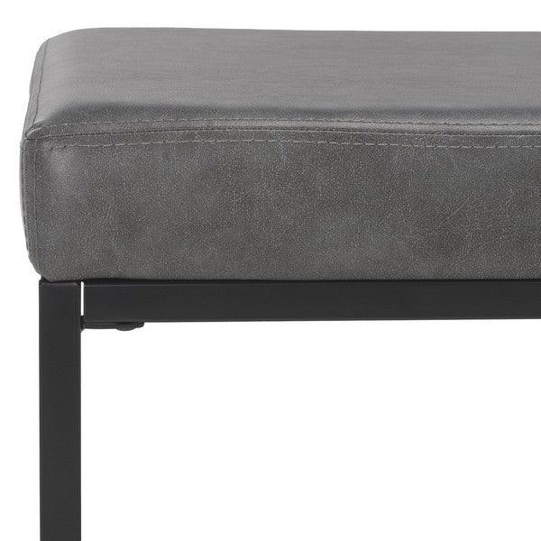 Safavieh Yomi 2 Rail Shelf Bench, BCH6404 - Grey / Black