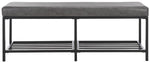 Safavieh Yomi 2 Rail Shelf Bench, BCH6404 - Grey / Black