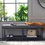 Safavieh Yomi 2 Rail Shelf Bench, BCH6404 - Grey / Black