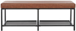 Safavieh Yomi 2 Rail Shelf Bench, BCH6404 - Brown / Black