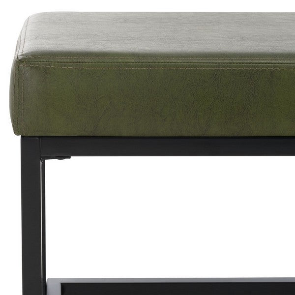 Safavieh Yomi 2 Rail Shelf Bench, BCH6404 - Dark Green / Black