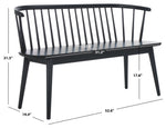 Safavieh Blanchard Spindle Bench, BCH8500 - Matte Black