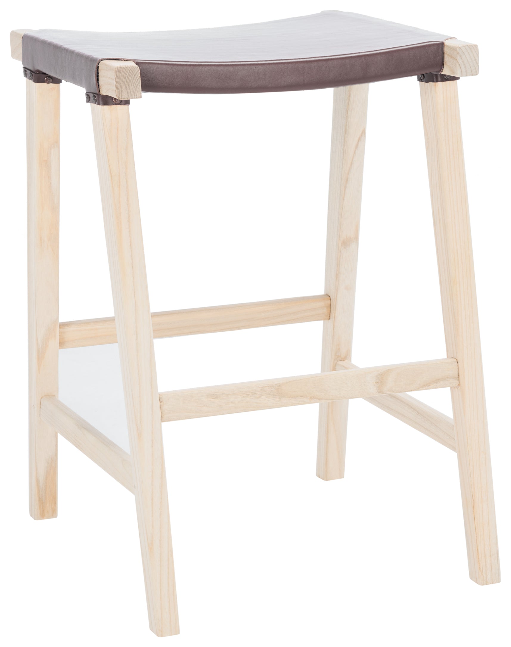 Safavieh Aariz Rectangle Counter Stool , BST1011 - Cognac / Natural