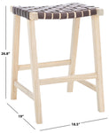 Safavieh Abreu Rectangle Counter Stool , BST1013 - Cognac / Light Natural