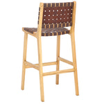 Safavieh Adah Leather Bar Stool , BST1014 - Cognac / Natural