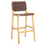 Safavieh Adah Leather Bar Stool , BST1014 - Cognac / Natural