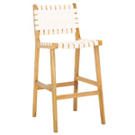 Safavieh Adah Leather Bar Stool , BST1014 - White / Natural