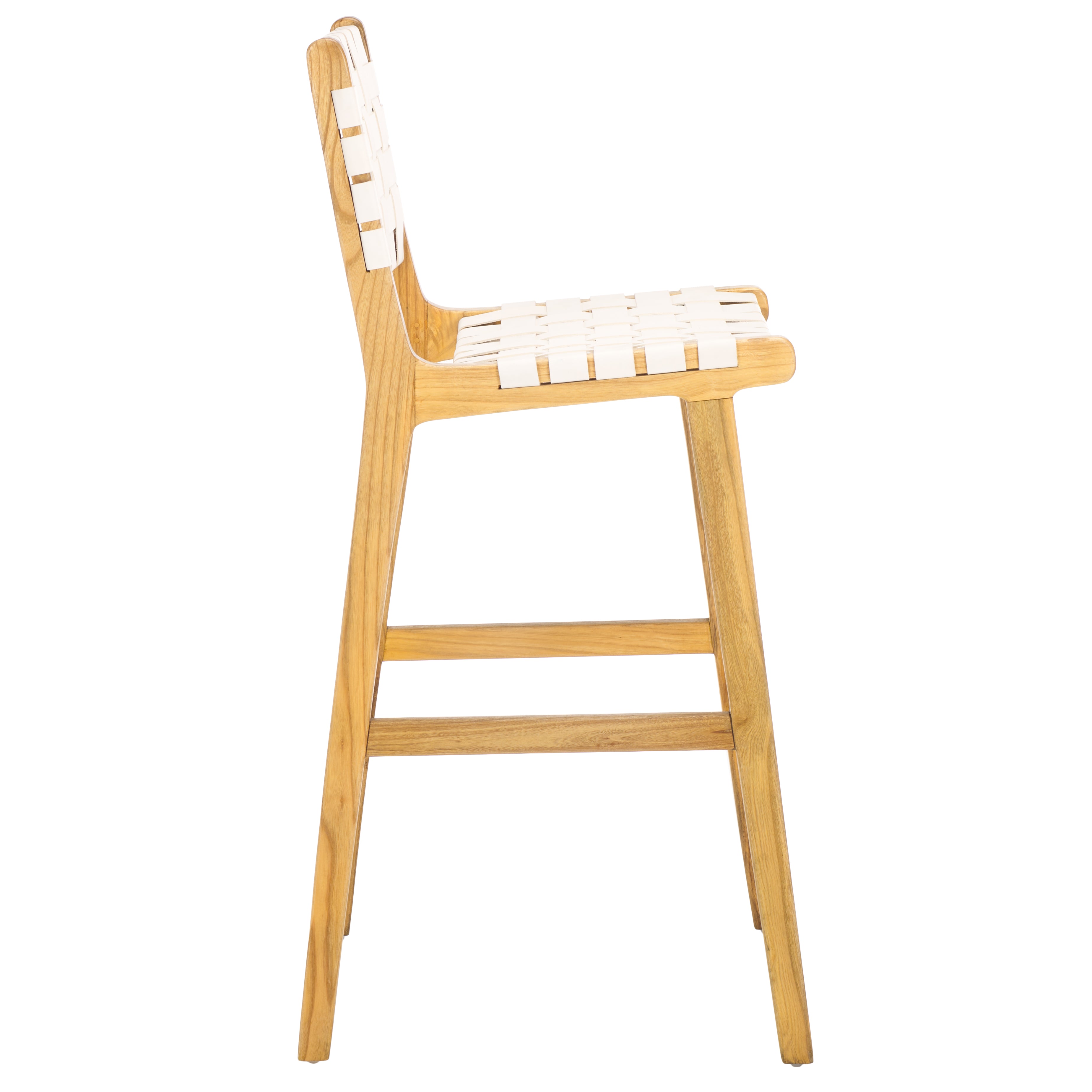 Safavieh Adah Leather Bar Stool , BST1014 - White / Natural