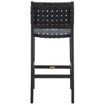 Safavieh Adah Leather Bar Stool , BST1014 - Black / Black