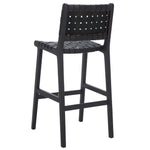 Safavieh Adah Leather Bar Stool , BST1014 - Black / Black