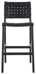 Safavieh Adah Leather Bar Stool , BST1014 - Black / Black