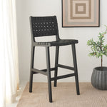 Safavieh Adah Leather Bar Stool , BST1014 - Black