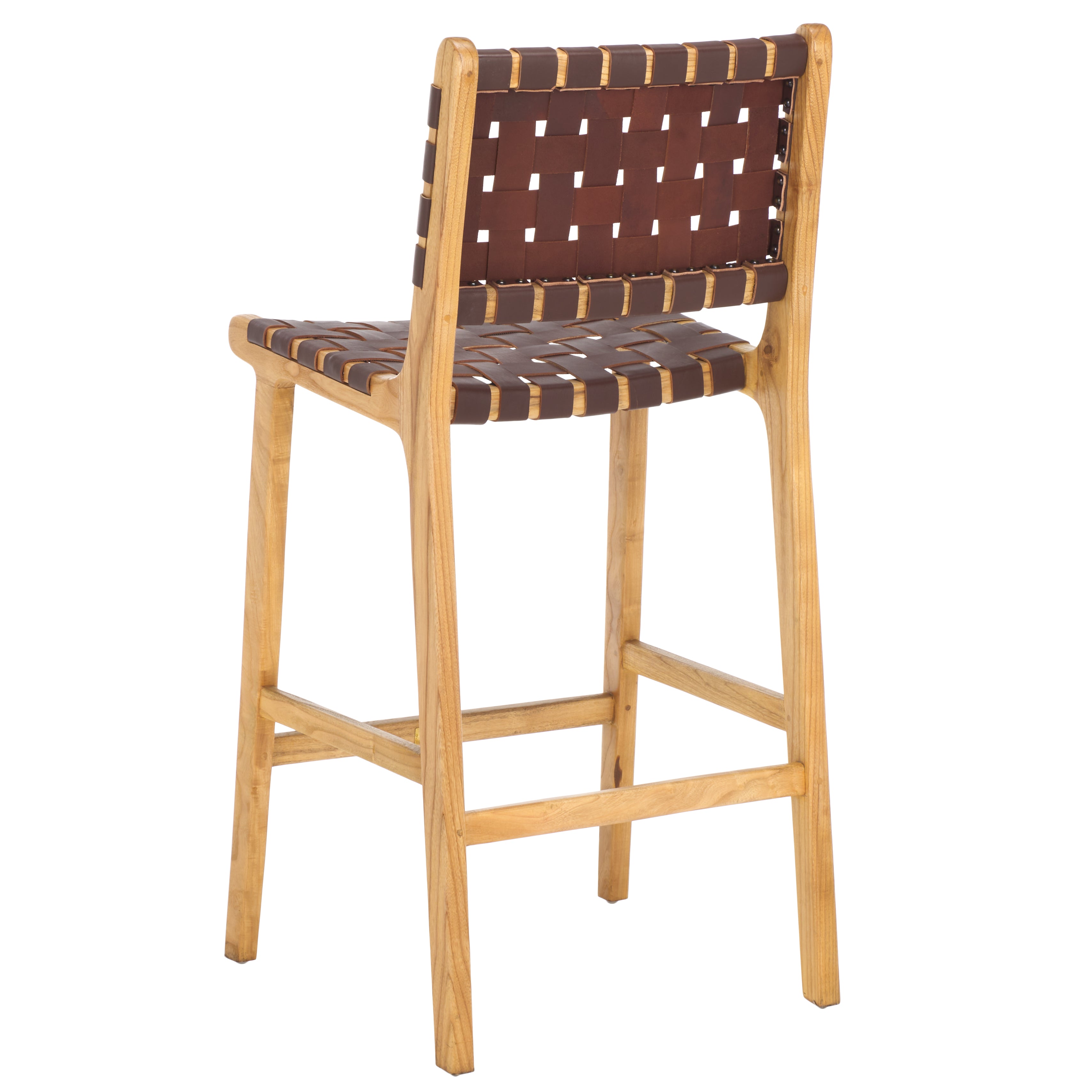 Safavieh Adah Leather Counter Stool , BST1015 - Cognac / Natural