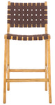 Safavieh Adah Leather Counter Stool , BST1015 - Cognac / Natural