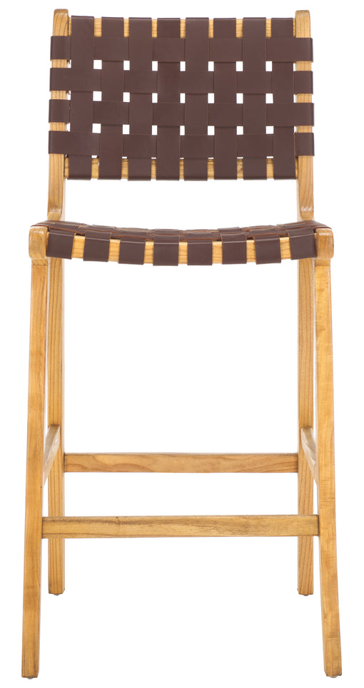 Safavieh Adah Leather Counter Stool , BST1015 - Cognac / Natural