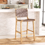 Safavieh Adah Leather Counter Stool , BST1015 - Cognac / Natural