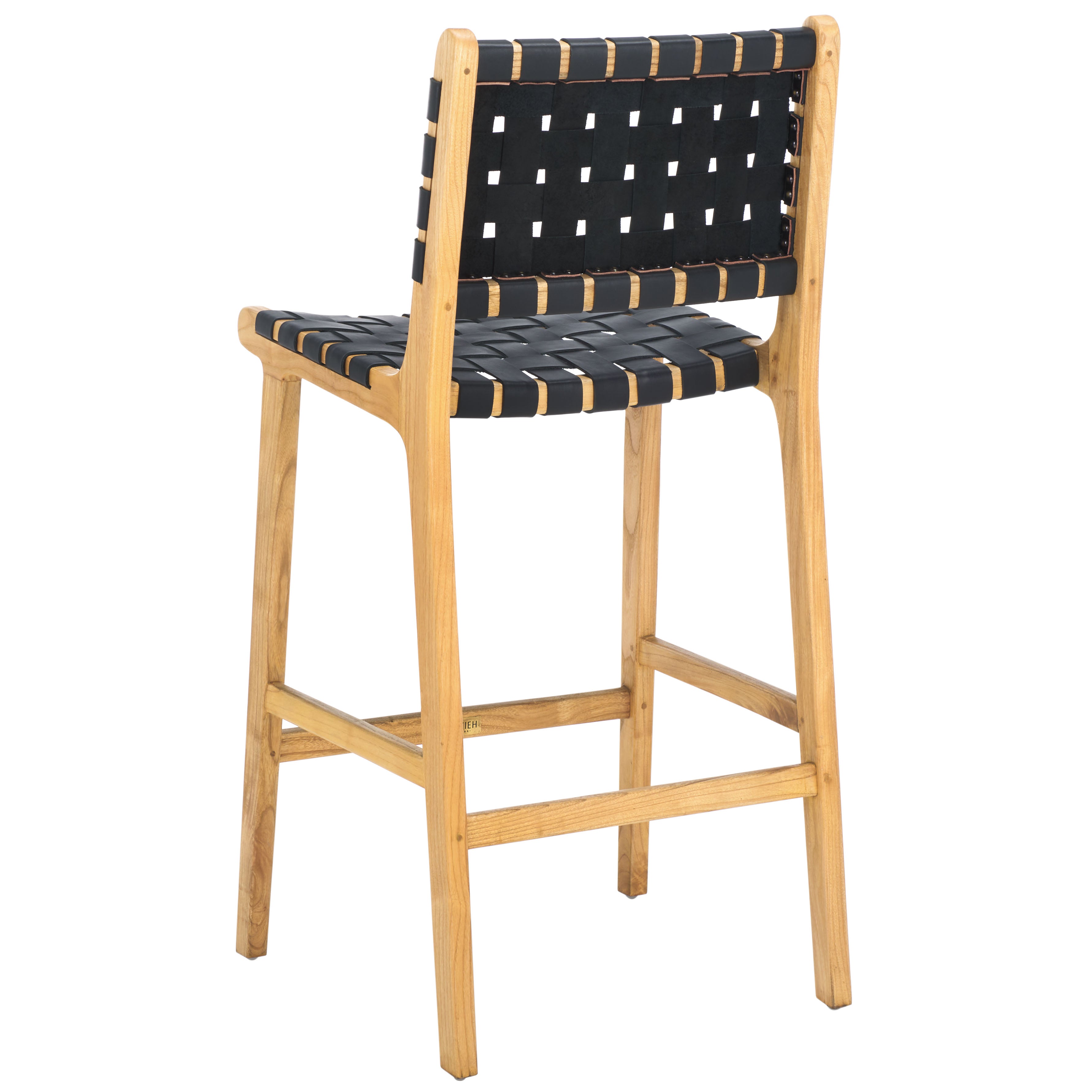 Safavieh Adah Leather Counter Stool , BST1015 - Black / Natural