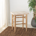 Safavieh Kaleo Woven Leather Counter Stool , BST1016 - Natural / White