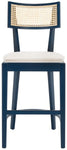 Safavieh Galway Cane Counter Stool, BST1504 - Navy / Natural