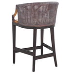 Safavieh Brando Counter Stool, BST4000 - Brown White Wash Weave / Brown / Holy White Cushion