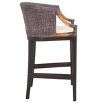 Safavieh Brando Counter Stool, BST4000 - Brown White Wash Weave / Brown / Holy White Cushion