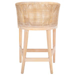 Safavieh Brando Counter Stool, BST4000 - Natural White Wash Weave / White Wash / Holy White Cushion