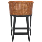 Safavieh Brando Counter Stool, BST4000 - Brown Weave / Black / Holy White Cushion