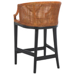 Safavieh Brando Counter Stool, BST4000 - Brown Weave / Black / Holy White Cushion