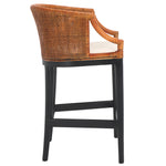 Safavieh Brando Counter Stool, BST4000 - Brown Weave / Black / Holy White Cushion