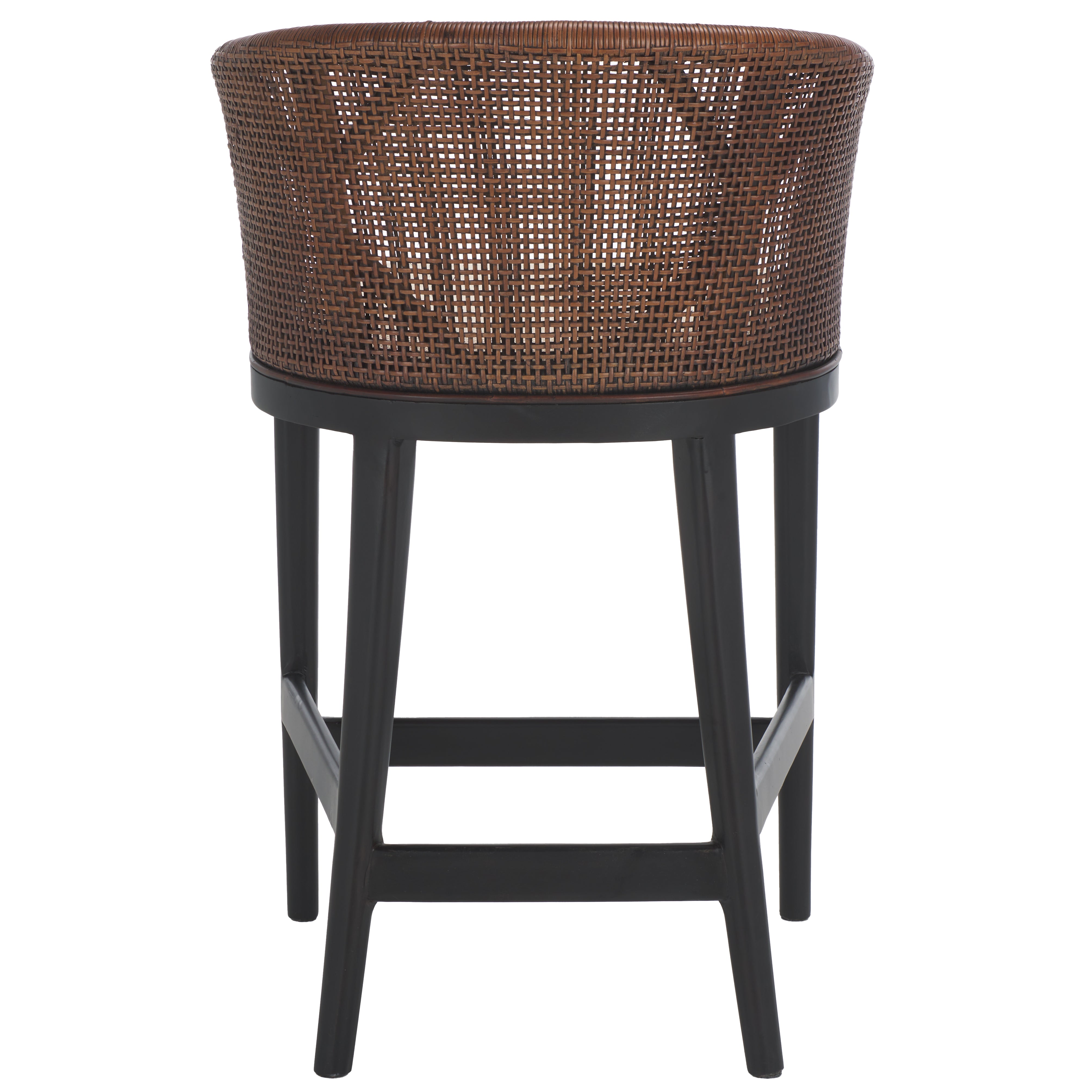 Safavieh Brando Counter Stool, BST4000 - Dark Brown / Black / White Cushion