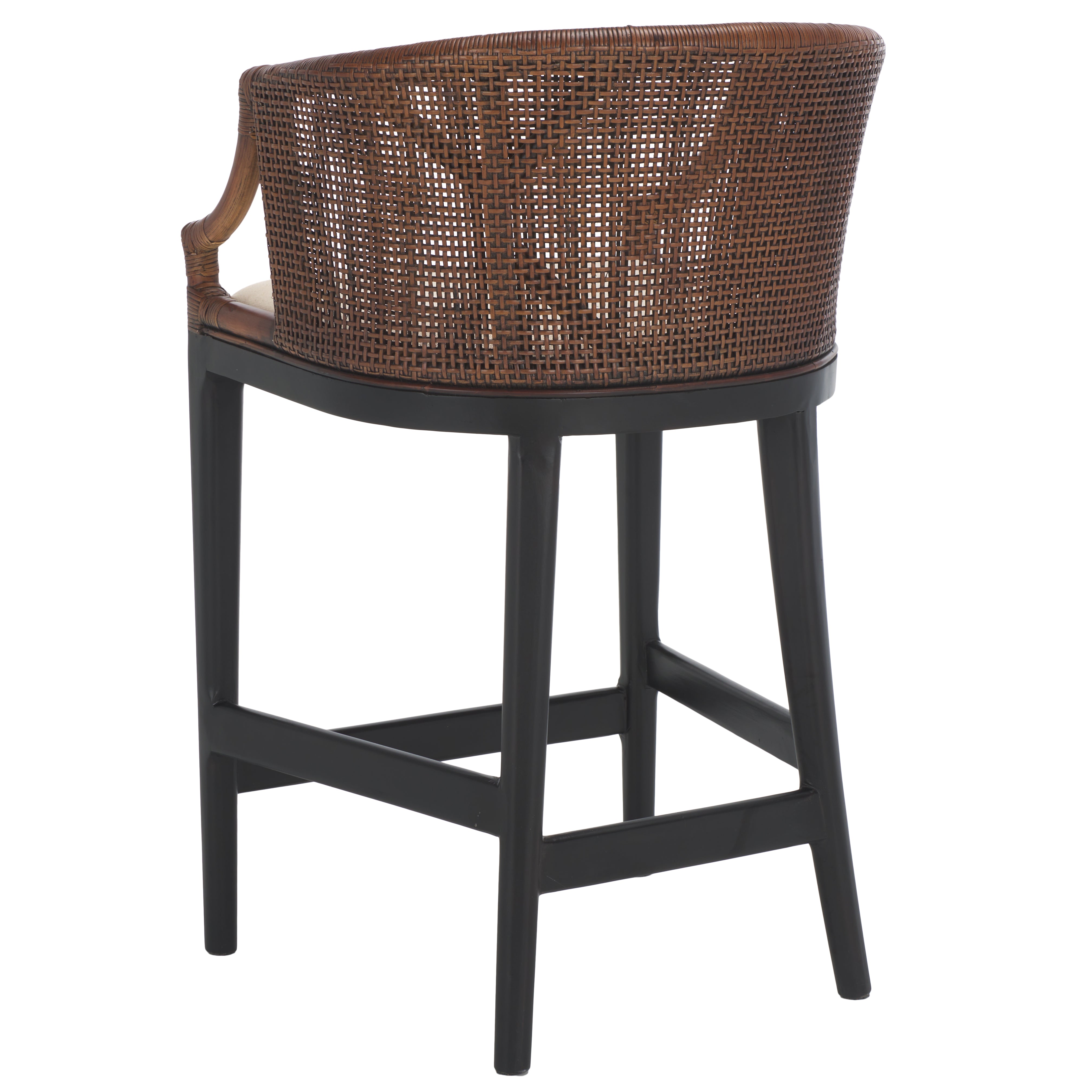 Safavieh Brando Counter Stool, BST4000 - Dark Brown / Black / White Cushion