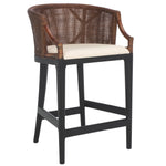 Safavieh Brando Counter Stool, BST4000 - Dark Brown / Black / White Cushion