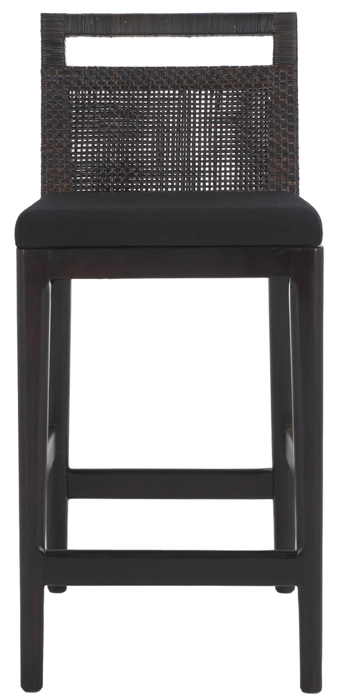 Safavieh Darin Counter Stool, BST4001 - Brown / Black Cushion