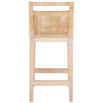 Safavieh Darin Counter Stool, BST4001 - Natural White Wash Weave / White Wash / Holy White Cushion