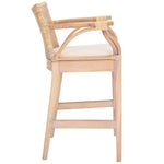 Safavieh Gianni Counter Stool, BST4002 - Natural White Wash/ White Cushion