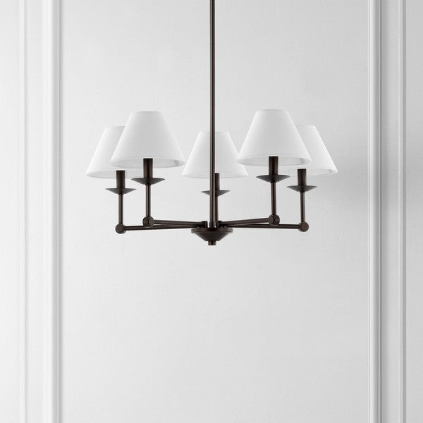 Safavieh Rowley 5Lt 27.5" Chandelier, CHA4039 - Oil-Rubbed Bronze