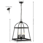 Safavieh Gracyn 6Lt Chandelier, CHA4044 - Black