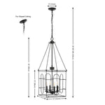 Safavieh Flatbush 3Lt Chandelier, CHA4046 - Black