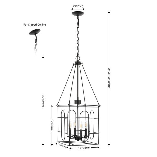 Safavieh Flatbush 3Lt Chandelier, CHA4046 - Black