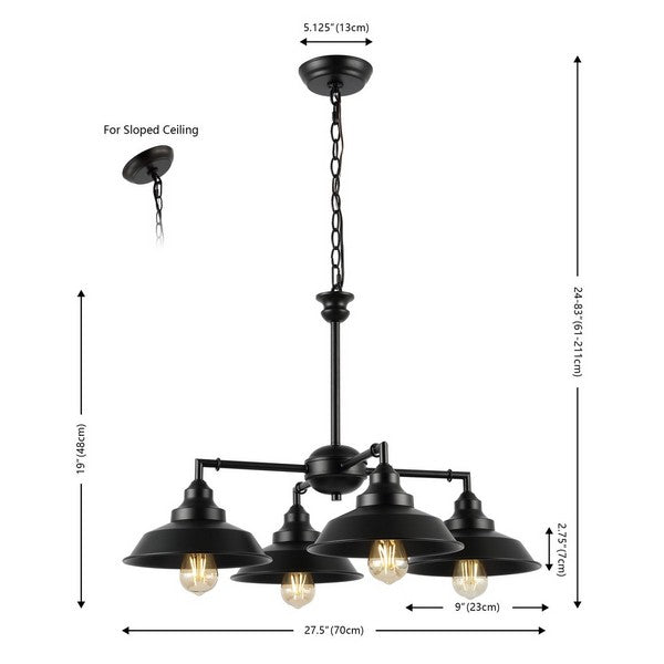 Safavieh Westlyn 4Lt 27 Inch Chandelier, CHA4048 - Bronze