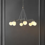 Safavieh Denneau 8Lt 36" Chandelier, CHA4058 - Brushed Nickle 