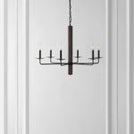 Safavieh Penbrook 6Lt 32" Chandelier, CHA4060 - Black / Walnut