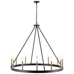 Safavieh Taelor 12 Lt 42 Inch Chandelier, CHA4066 - Matte Black / Gold